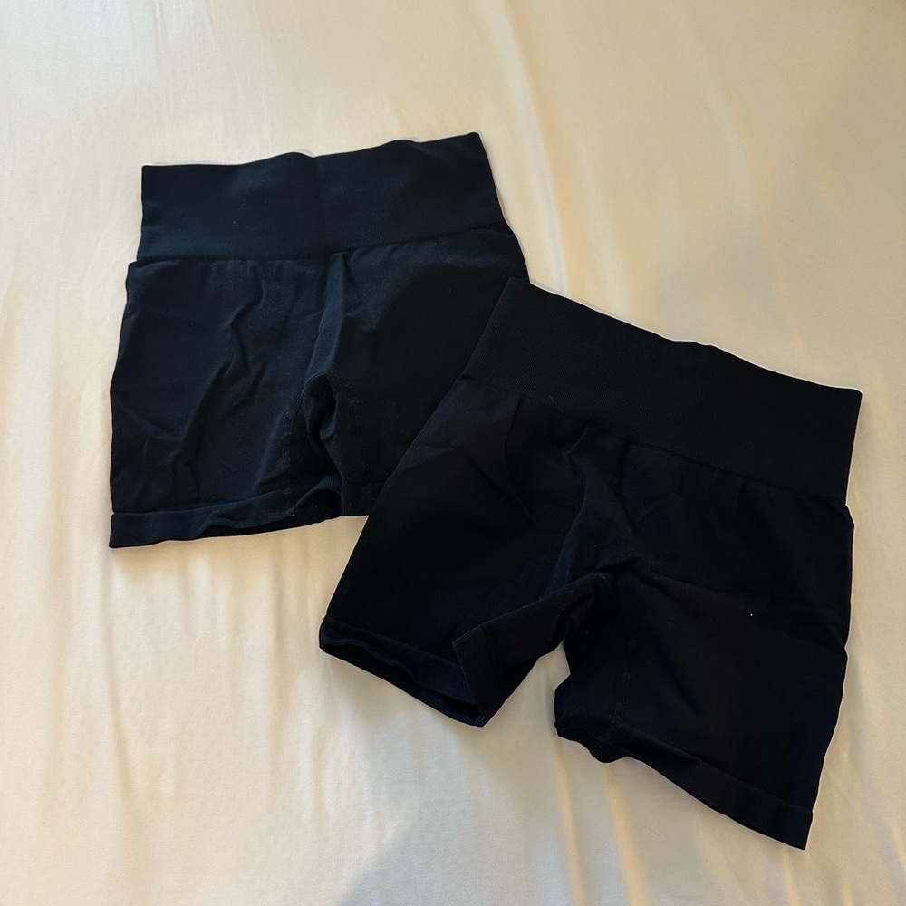 Black workout shorts